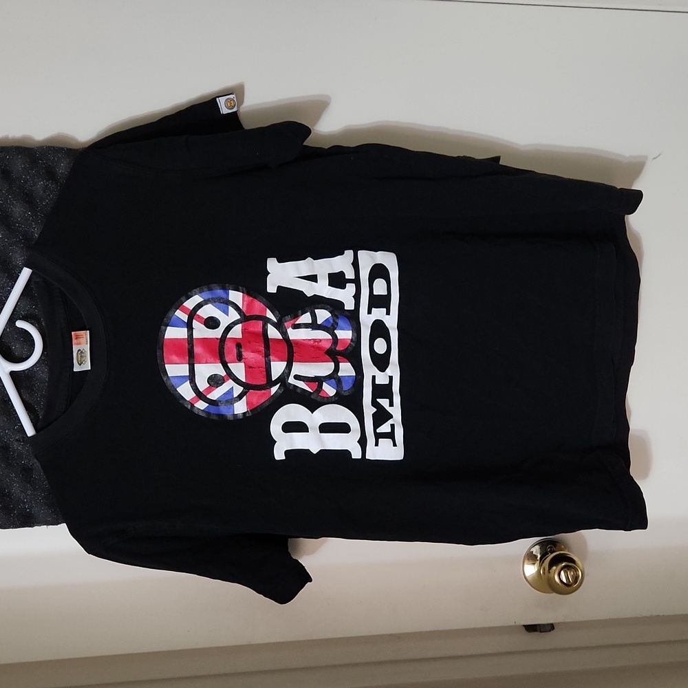 Baby Milo A Bathing Ape Black Monkey Logo Crewneck T-Shirt BAPE